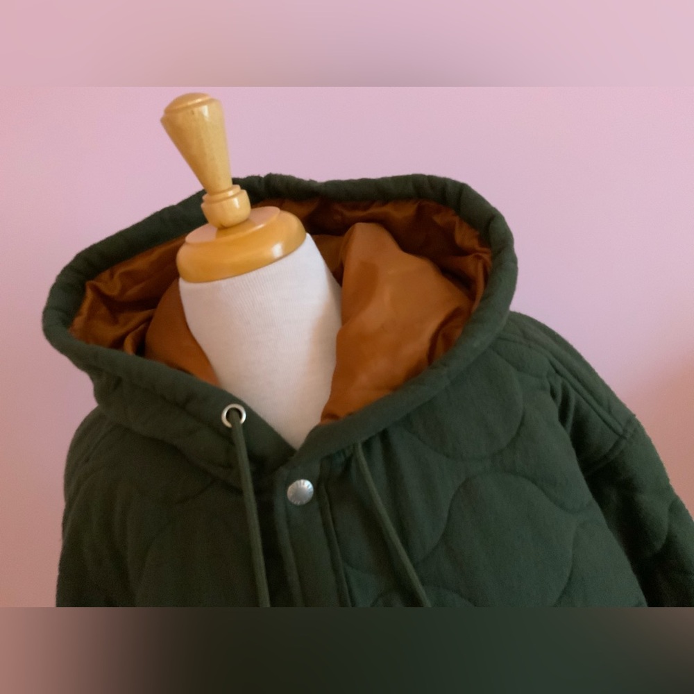 BDG Green Quilted Jacket - Picture 3 of 8